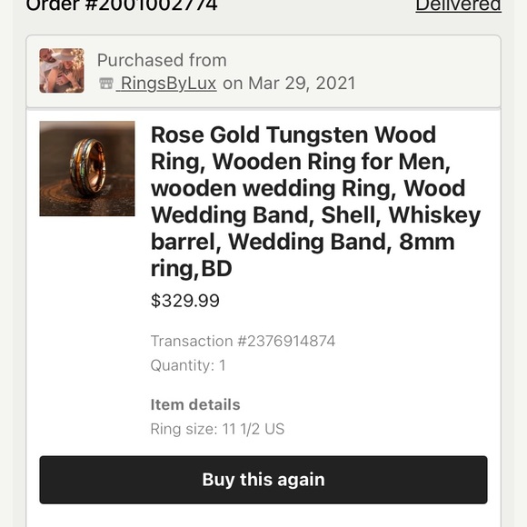 Men’s size 11.5 ring. - Picture 3 of 3